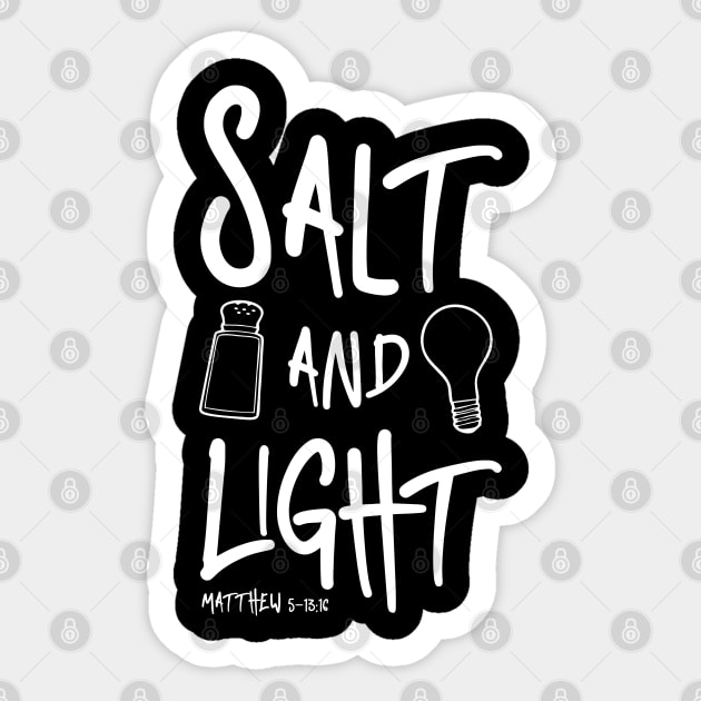 Salt and Light, Matthew 5:13-16 Sticker by ChristianLifeApparel